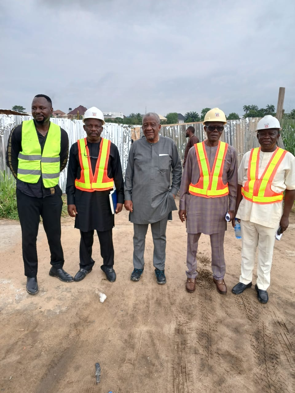 Boranti engineers reviewing project drawings on site